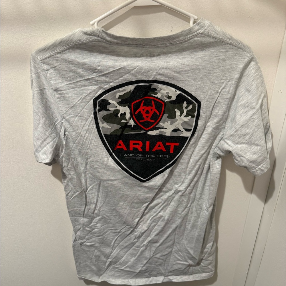 Ariat Men's Light Gray Short Sleeve Tee - Picture 2 of 3